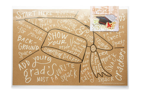Charcuterie Cheat Sheet | Graduation Cap (Color Box Design & Letterpress)