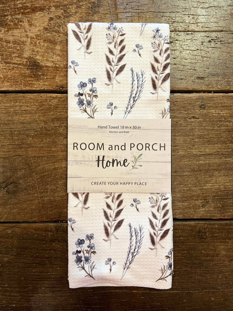 Calm Floral Hand/Tea Towel Recycled Microfiber (ROOM and PORCH)
