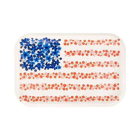 Floral Flag Plate 8 ct (My Mind’s Eye)