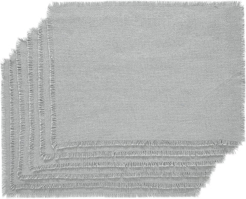 Burlap Grey Placemats Set Of 6 (VCH Brands)