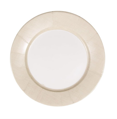 Round Plate Linen Natural (Caspari)