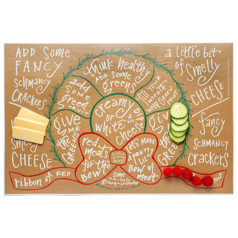 Charcuterie Cheat Sheet Wreath (Color Box Design)