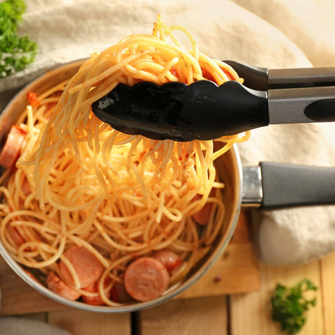 Premium Set of Stainless Steel Tongs for Cooking & Grilling (Zulay)