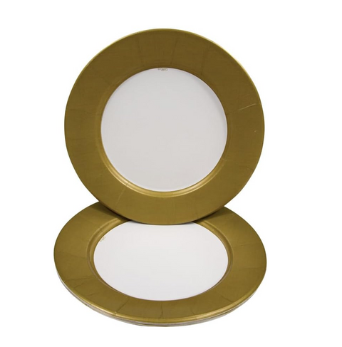 Round Plate Linen Gold (Caspari)