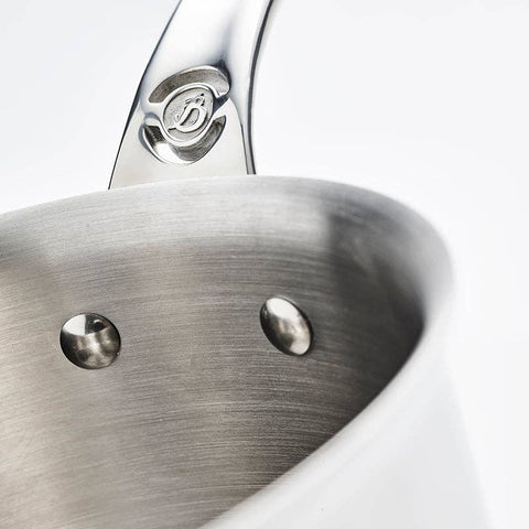AFFINITY 5-ply Stainless Steel Saucepan: 8" 2.64 Q (De Buyer)