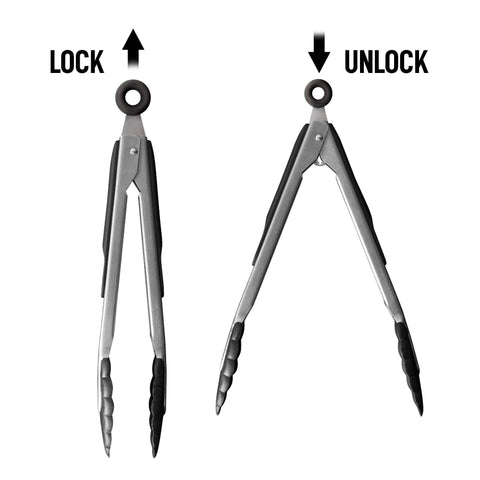 Premium Set of Stainless Steel Tongs for Cooking & Grilling (Zulay)