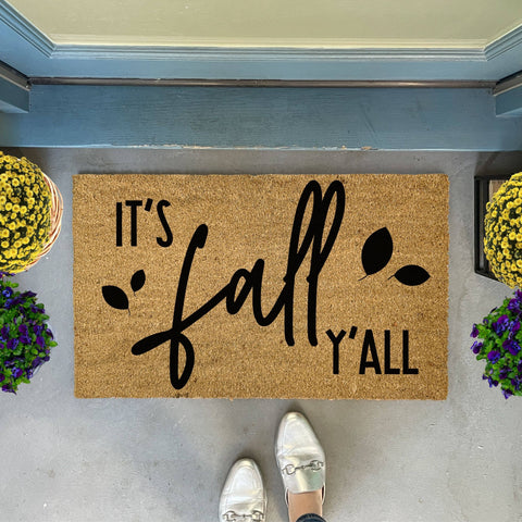 It's Fall Y'all Outdoor Doormat (Nickel Designs)