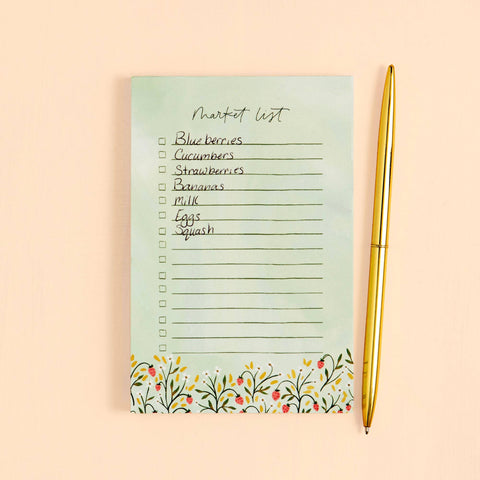 Strawberry Meadow Market Notepad (1canoe2)