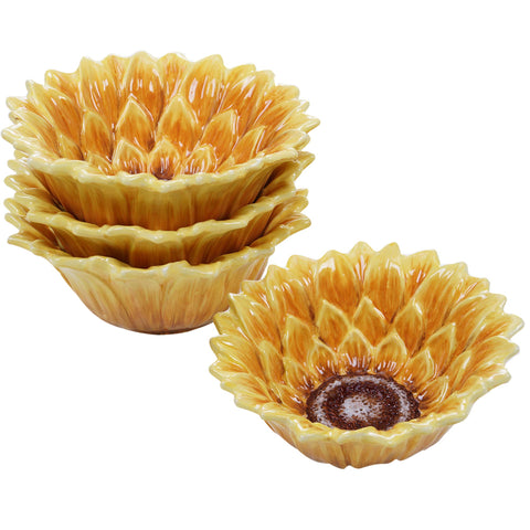 Sunflower Fields 3-D Sunflower Ice Cream Bowl (Certified International)