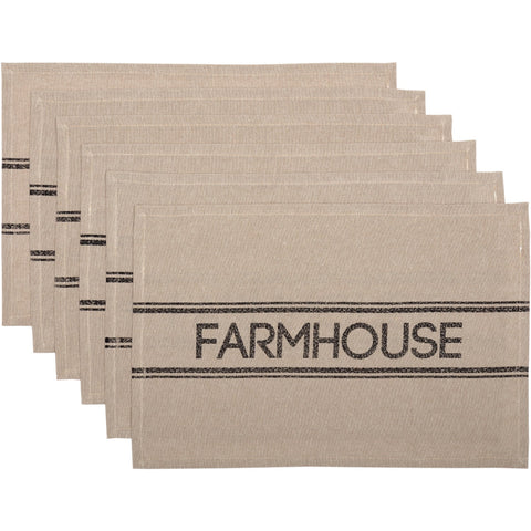 Farmhouse Placemat Set Of 6 (VHC Brands)