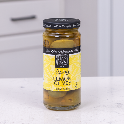 Tipsy Gin Lemon Tipsy Olives 5oz / 6 (Sable and Rosenfeld)