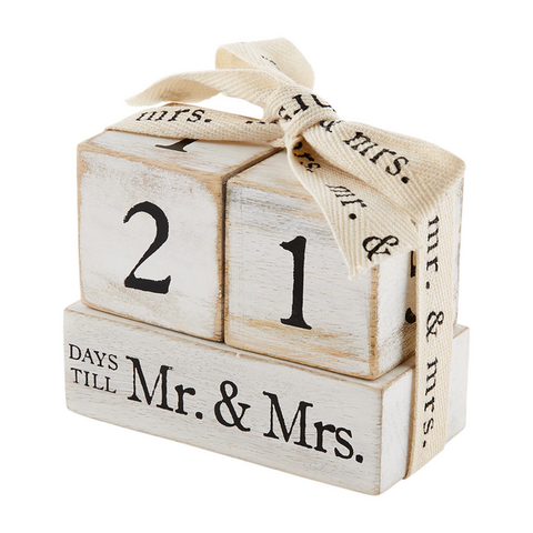Countdown Mr. and Mrs. Block Set (MudPie)