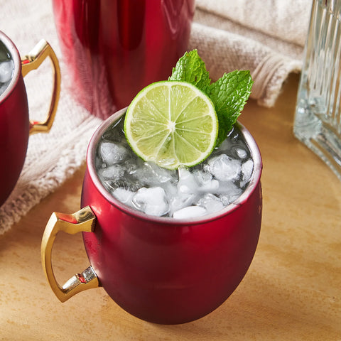 Red & Gold-Plated Moscow Mule Mug (Twine)