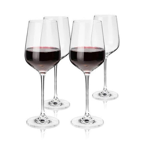 Reserve Inez European Crystal Bordeaux Glasses - Set of 4 (Viski)