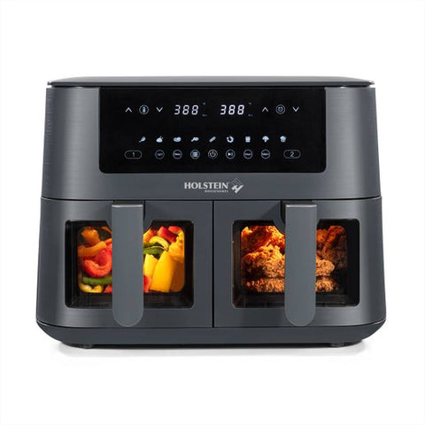 8.4 QT DUAL BASKET DIGITAL AIR FRYER (Holstein Housewares)
