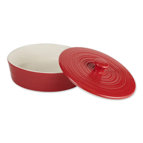 Tortilla Warmer Stoneware 8” Red (RSVP)