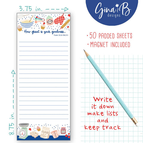How Great is Your Goodness Note Pad (Gina B Designs)