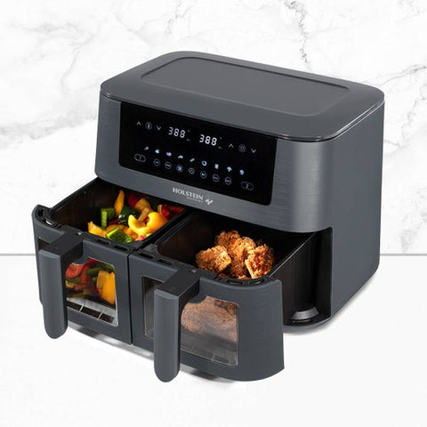 8.4 QT DUAL BASKET DIGITAL AIR FRYER (Holstein Housewares)
