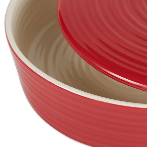 Tortilla Warmer Stoneware 8” Red (RSVP)