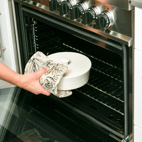 Tortilla Warmer Stoneware 8” White (RSVP)