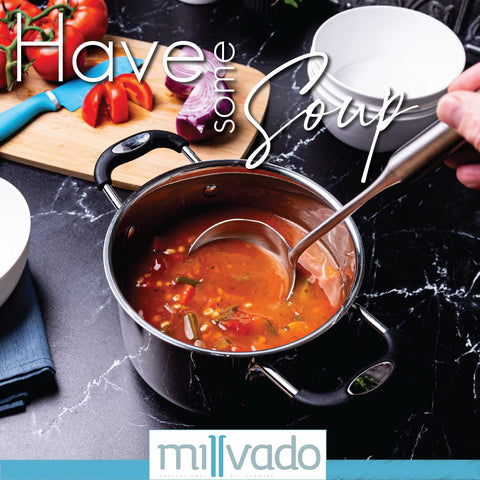 Stainless Steel Utensils, Soup Ladle 14'' (Millvado)