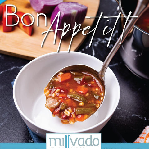 Stainless Steel Utensils, Soup Ladle 14'' (Millvado)