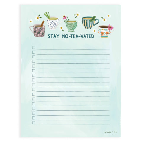Stay Motivated Teacup Notepad (1canoe2)