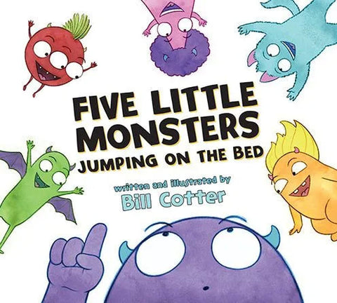 Five Little Monsters Jumping on the Bed (Kids Book)