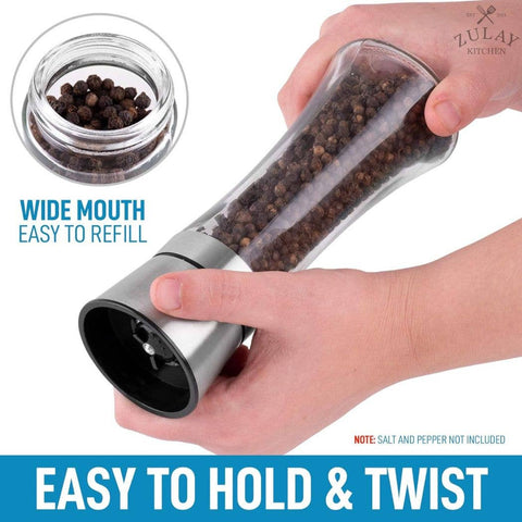 Salt and Pepper Grinder - Stainless Steel (Zulay)