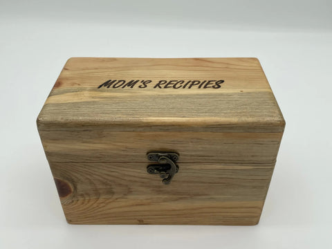 Mom's Recipes Wooden Box