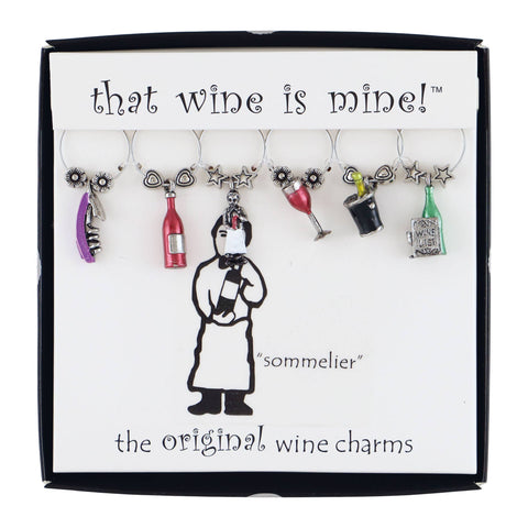 6-Piece Sommelier Painted Wine Charms (Supreme Housewares)