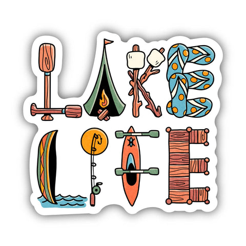 Lake Life Lettering Sticker (Big Moods)