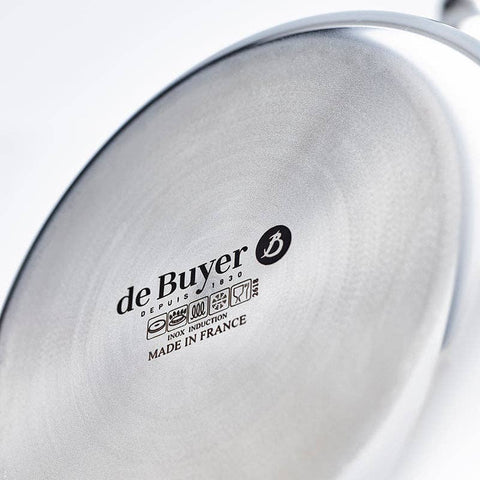 AFFINITY 5-ply Stainless Steel Frying Pan: 12.5" (De Buyer)