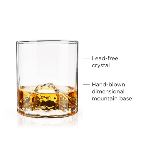 Pacific Northwest Mountain Themed Crystal Tumblers - Set of 2 (Viski)