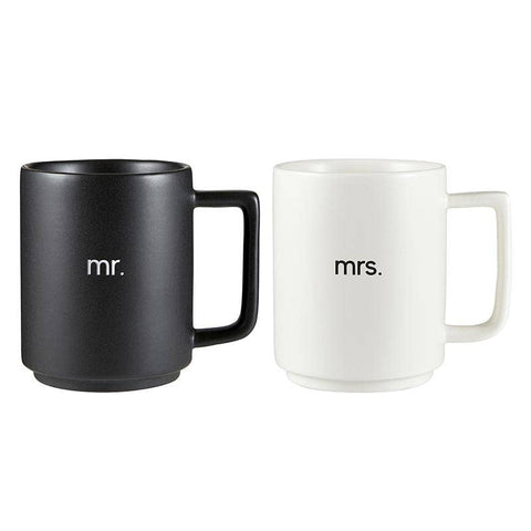 Matte Stackable Mug Set - Mr. & Mrs. (Santa Barbara)