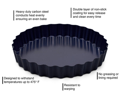 Nonstick Tart Pan with Removable Base 10 inch (Zyliss)