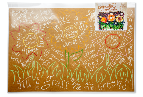 Charcuterie Cheat Sheet | Flowers (Color Box Design & Letterpress)