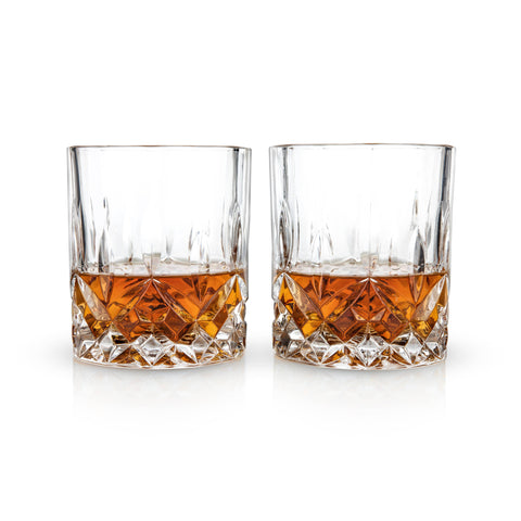 Admiral Stemless Crystal Lowball Tumblers - Set of 2 (Viski)