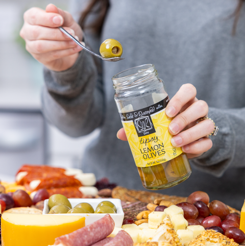 Tipsy Gin Lemon Tipsy Olives 5oz / 6 (Sable and Rosenfeld)