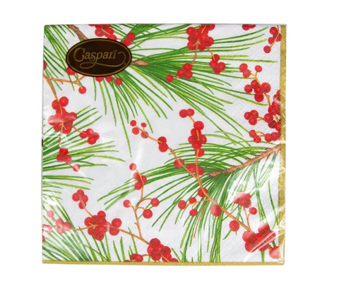 Luncheon Napkins Berries & Pine (Caspari)