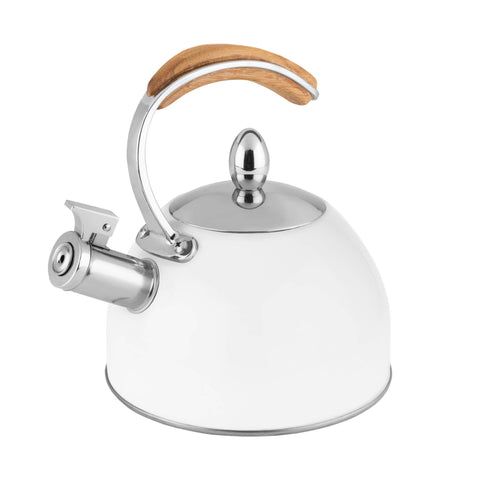 Presley Classic Whistling Tea Kettle - 70oz - White (Pinky Up)