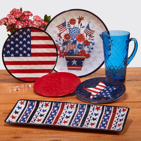 Stars & Stripes Melamine Dinner Plate 11in (Certified International)