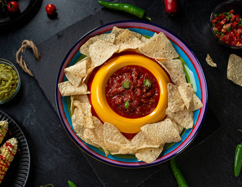 Kook Tinga Chip and Dip Serving Platter, Multicolor, 13 Inch (Kook)