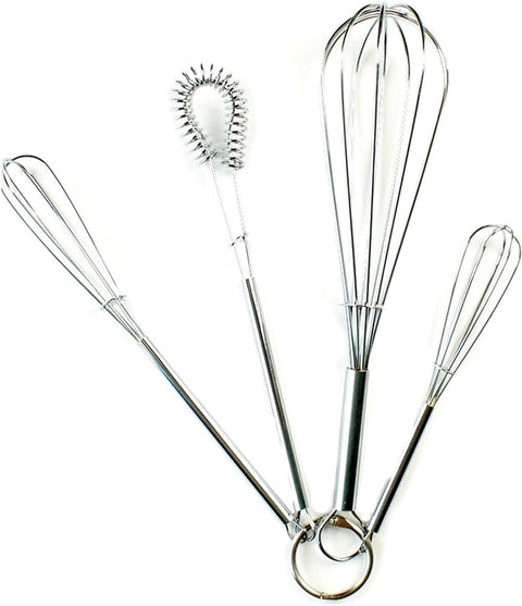 Mini Whisks, Chrome Plated, Set of 4 (Fox Run)