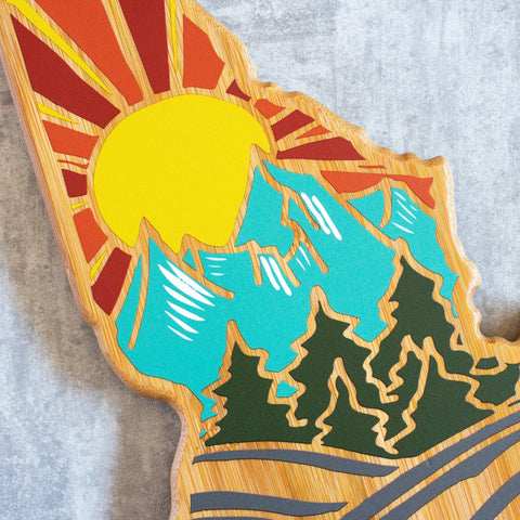 Idaho Cutting Board with Artwork by Summer Stokes (Totally Bamboo)