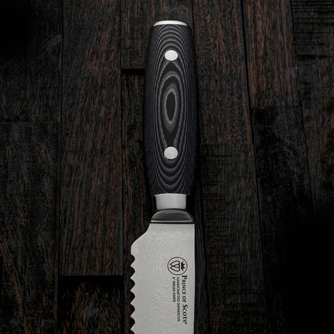 8" Damascus Bread Knife (Prince of Scots)