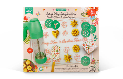 Spring Fling Springtime Fun Cookie Press & Frosting Set (Handstand Kitchen)