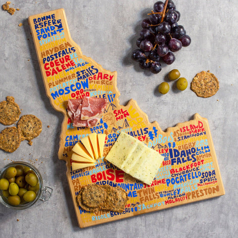 Idaho Cutting Board with Artwork by Wander on Words (Totally Bamboo)