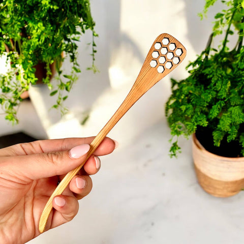 Bamboo Honey Dipper Spoon (Bamboo Switch)