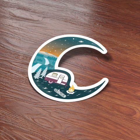 Half Moon RV Camping Sticker (Sentinel Supply)